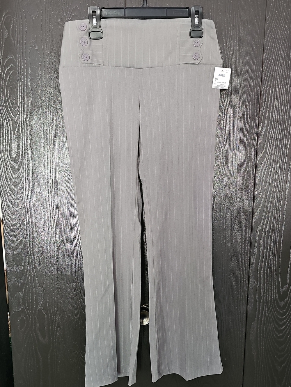 Women’s Gray Pinstripe Wide Leg Dress Pants Size 9 New